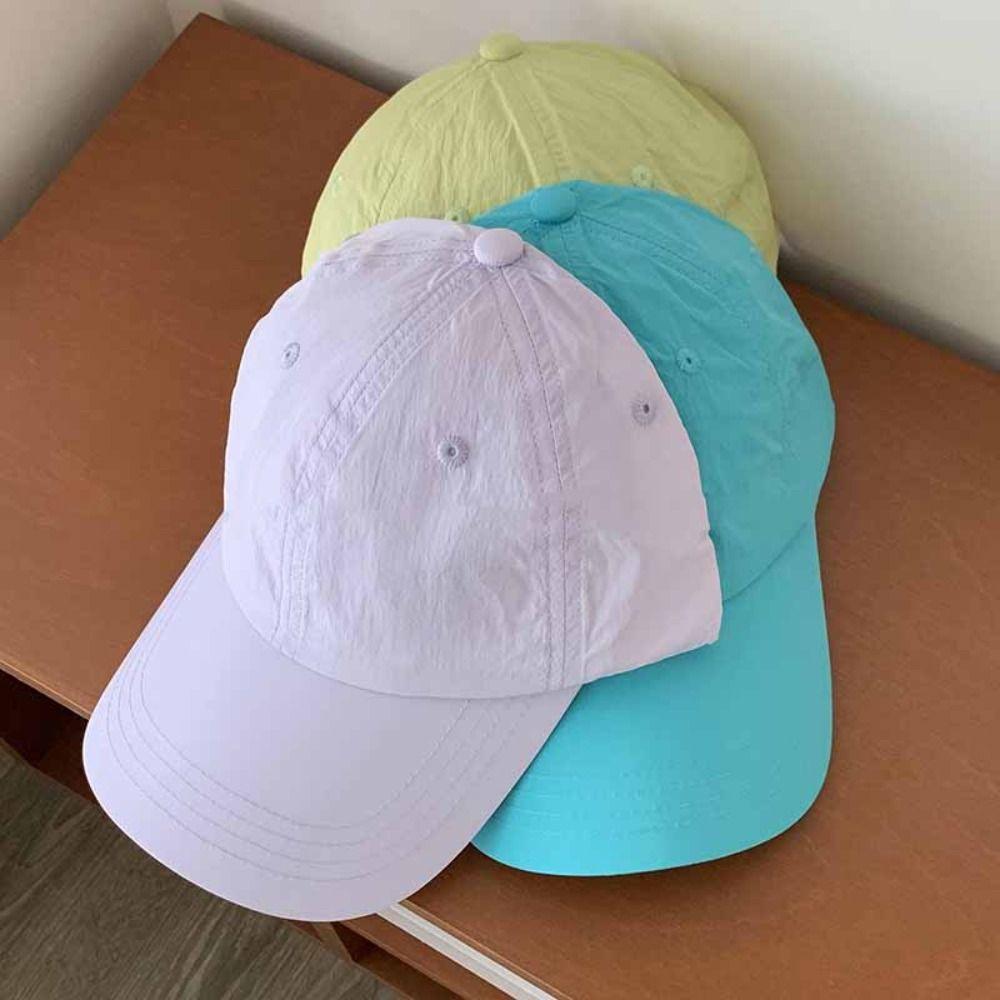 Аниме Быстросохнущая Бейсболка Корейский Стиль Кепка с Козырьком Ретро Однотонная Солнцезащитная Шляпа Девушка