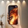 Myth Art Red Blue Phoenix For iPhone 12,16,11,14,15,17,13,X,Mini,SE,Max,8,7,XR,XS,Plus,Pro,Soft Silicone Black Case