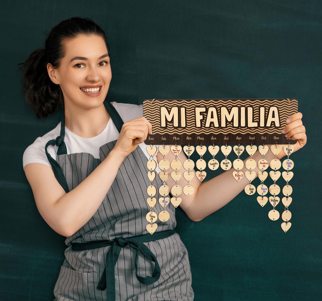 Inkdotpot Деревянные календари дней рождения с подвесными датами, настенная табличка для отслеживания дней рождения своими руками, декор для фермерского дома