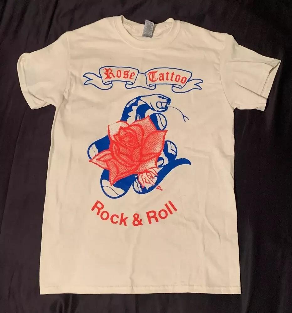 Rose Tattoo 'Rock & Roll' Gift For Fan White Full Size T-Shirt Unisex T-Shirt