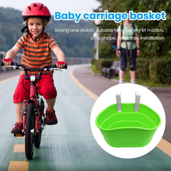 Велосипедная корзина для самоката Большой вместимости Яркий цвет Гладкий край Высокая грузоподъемность Простая установка