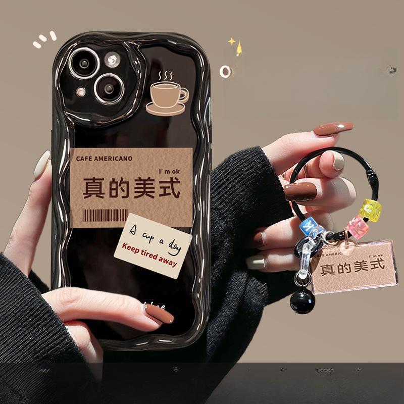 Gourmet Coffee Pendant Suitable for Apple 16PRO Mobile Phone Case 15PLUS Creative All-inclusive 14 Soft Silicone 7/8 Anti-fall