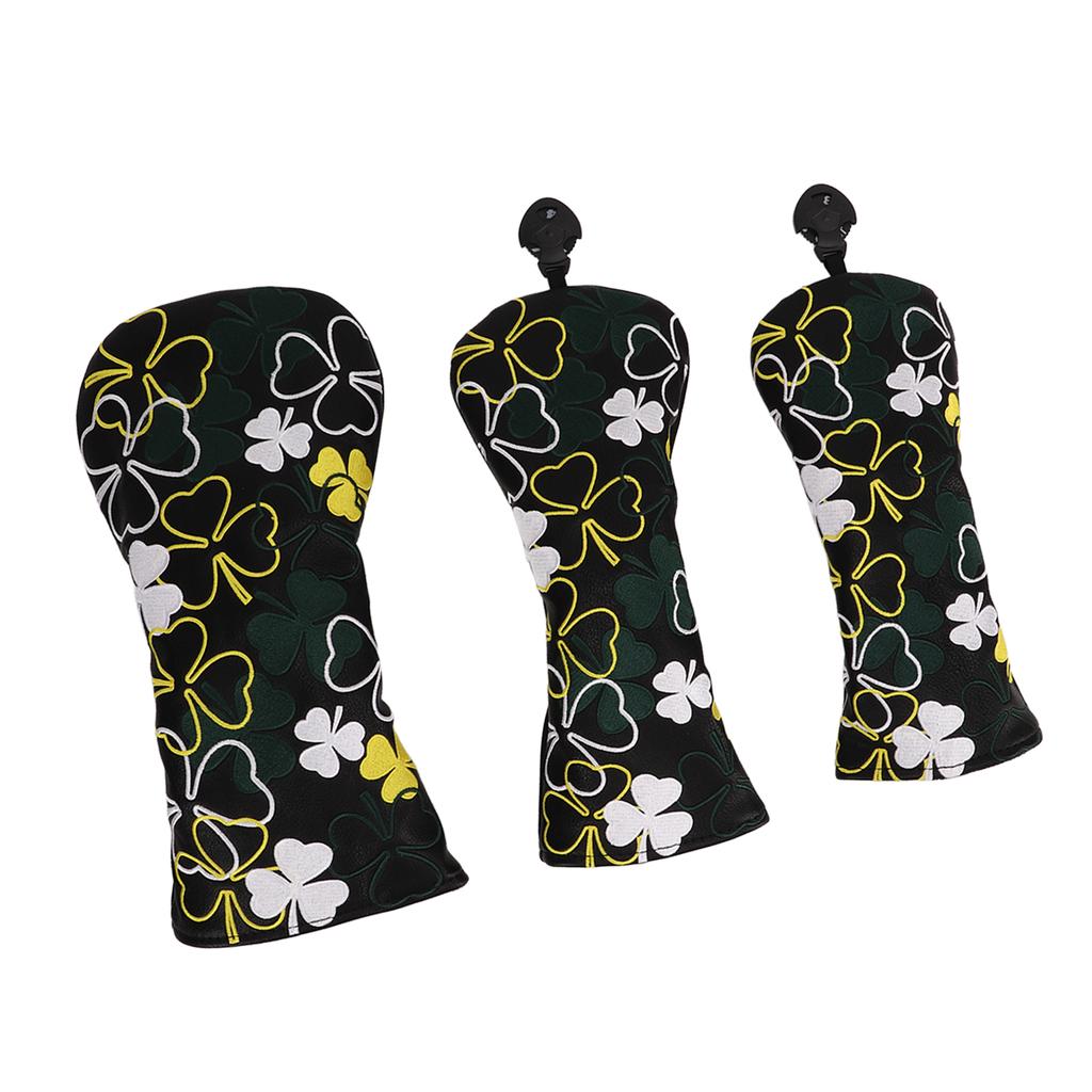 3шт чехол для гольфа Fairway Woods Driver Hybrids PU водонепроницаемый чехол для гольф-клюшки с четырьмя