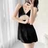 Sexy pajamas women's summer with chest pad ice silk suspender nightdress thin 1011 new high-end loungewear