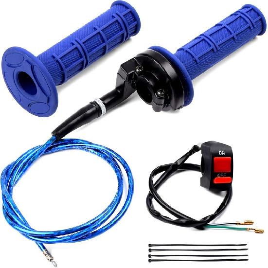 7/8" 22Mm Twist Throttle Accelerator Soft Rubble Handle Grip Cable Kit For 50Cc 90Cc 110Cc 125Cc 4-Stroke SSR Coolster Apollo CRF50 Roketa