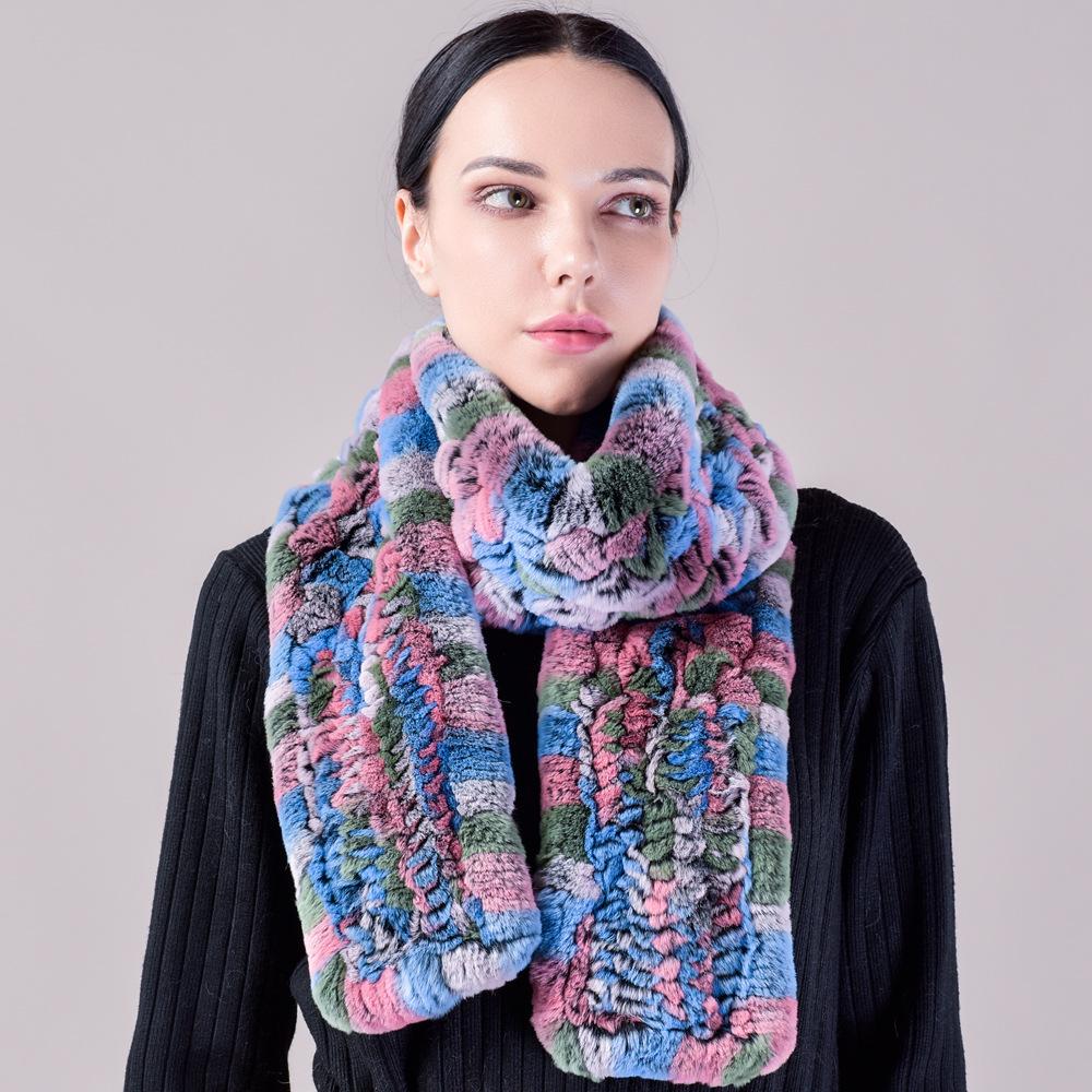 Длинный вязаный плюшевый шарф для тепла и объема, универсальный для женщин зимой