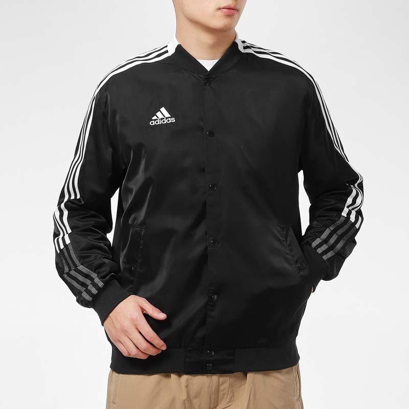 adidas Куртки Мужские Черные С Воротником-стойкой Умеренной Толщины Пилот GL6860