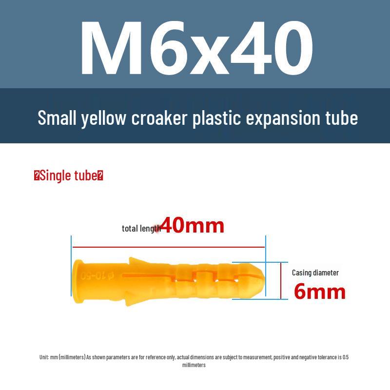 Маленькие Желтые Рыбки Пластиковые Дюбели M6-M10 с Резиновыми Пробками