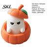 Ghost Style Decor Halloween Ornament, 3D Printed Pumpkin Design Figure, Figure Mini Desktop Decoration for Scented Candles