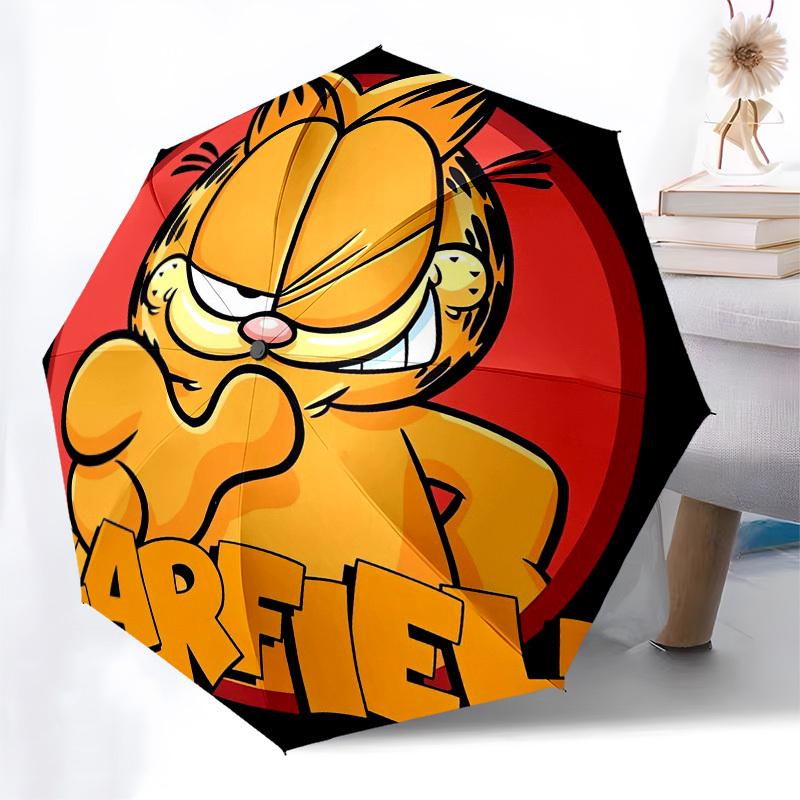 1pc Garfield Sticker Umbrella with Plastic Handle,Suitable for All Seasons Home Travel Outdoor UmbrellaFP057
