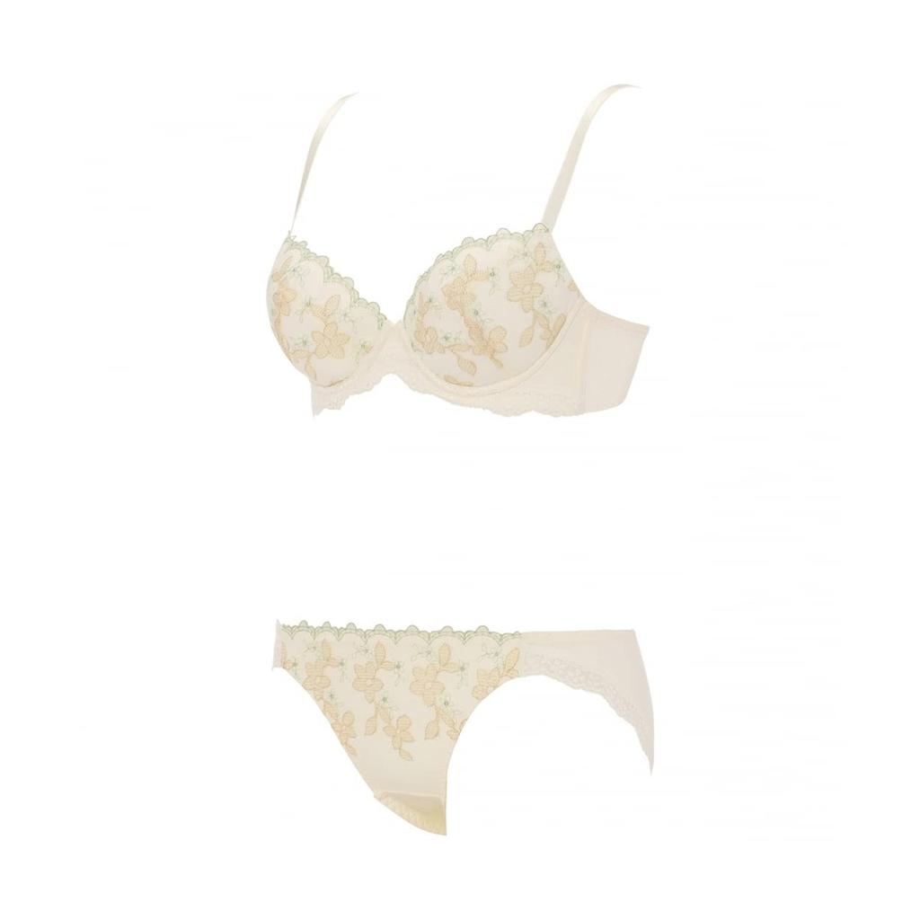 AMOSTYLE Чашечка бюстгальтер с открытой спиной шорты цветочные тени M015 E75M размер [AMOSTYLE] 3/4 бюстгальтер, и комплект, (белый),