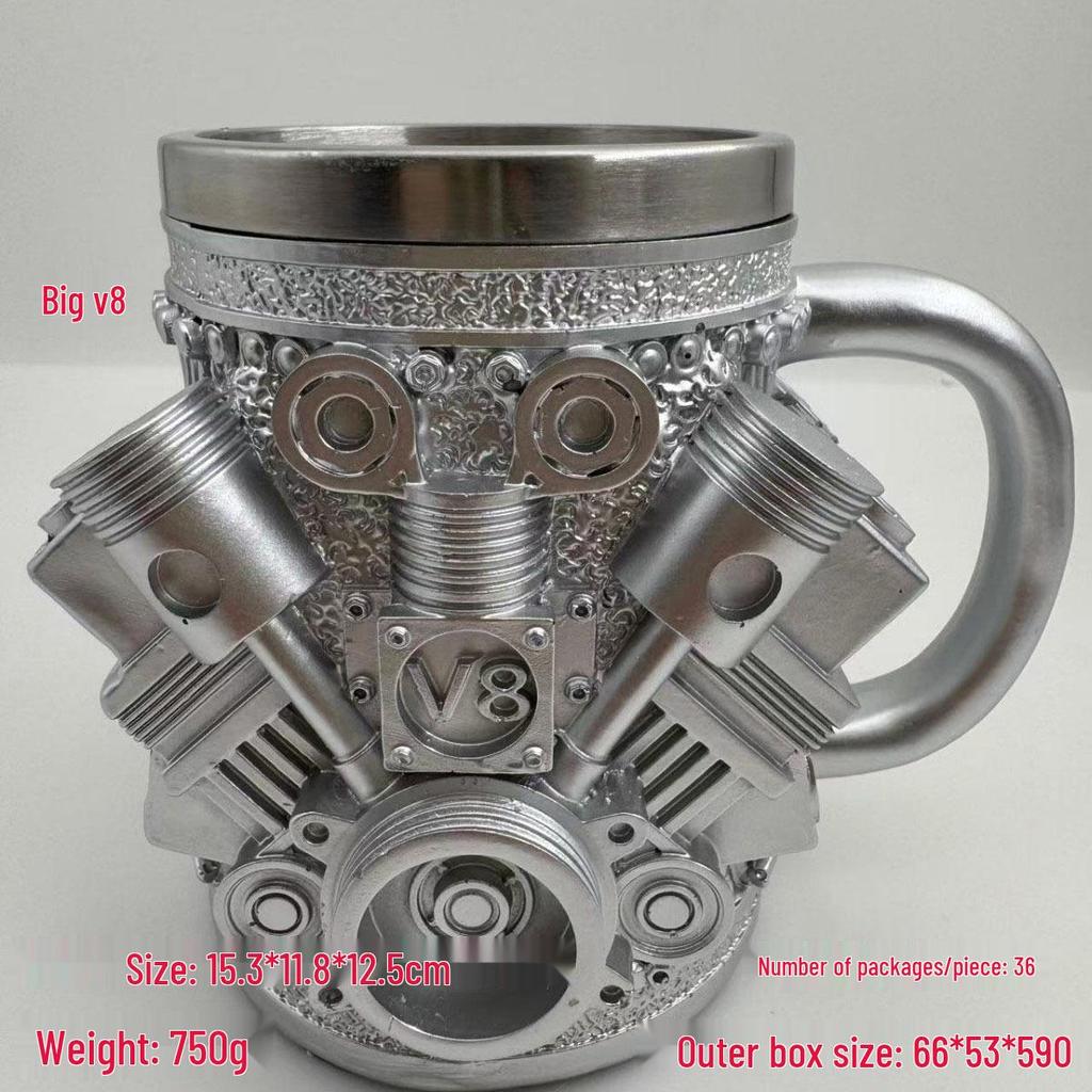 Кружка-двигатель для трансграничной торговли: V8/V6 Смола 3D Дизайн
