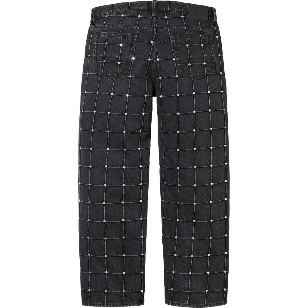 Supreme Studded Seam Loose Fit Jean Black