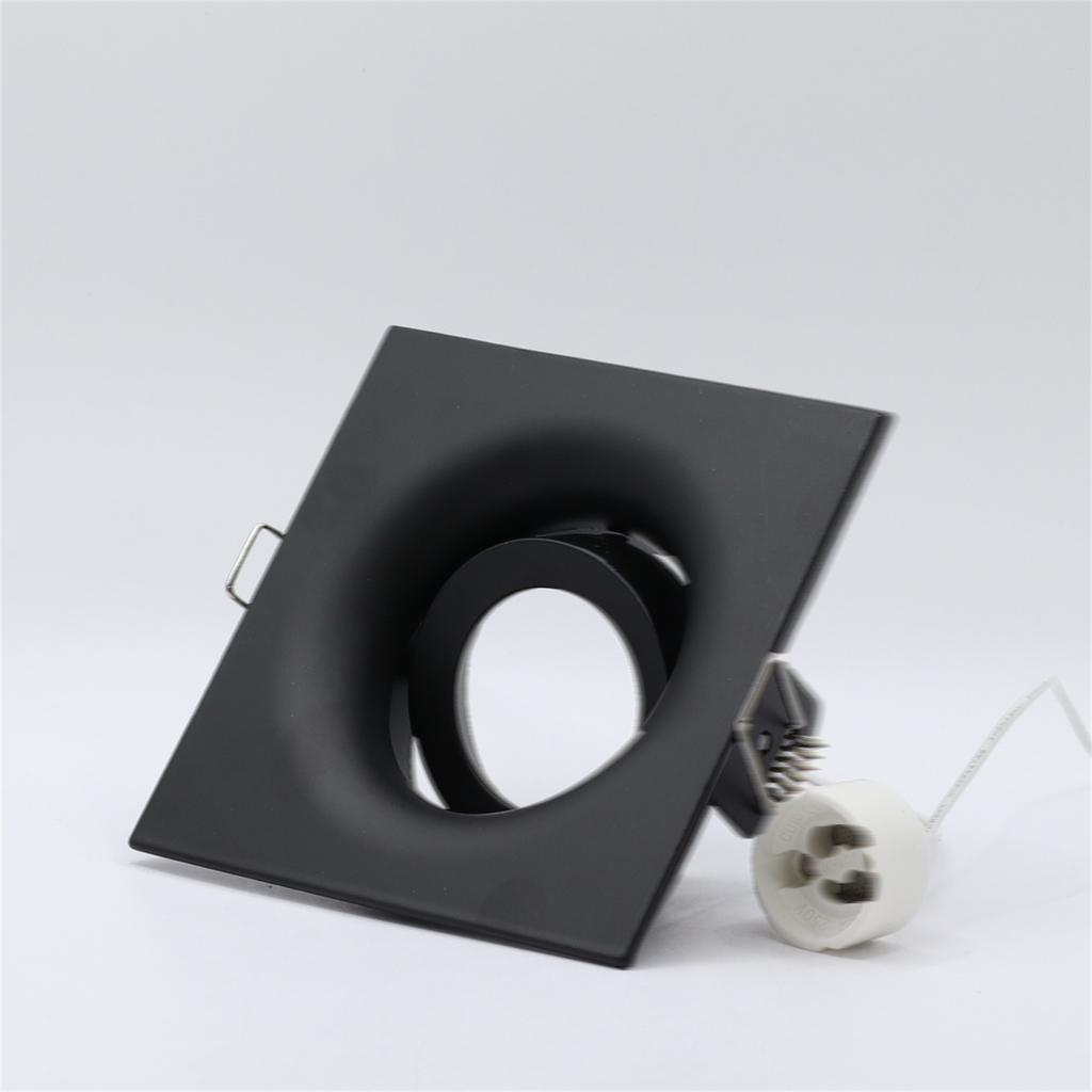 5 шт. квадратный встраиваемый светодиодный светильник, потолочное кольцо, патрон GU10, кронштейн для галогенной лампы, светодиодный светильник, рамка-прожектор