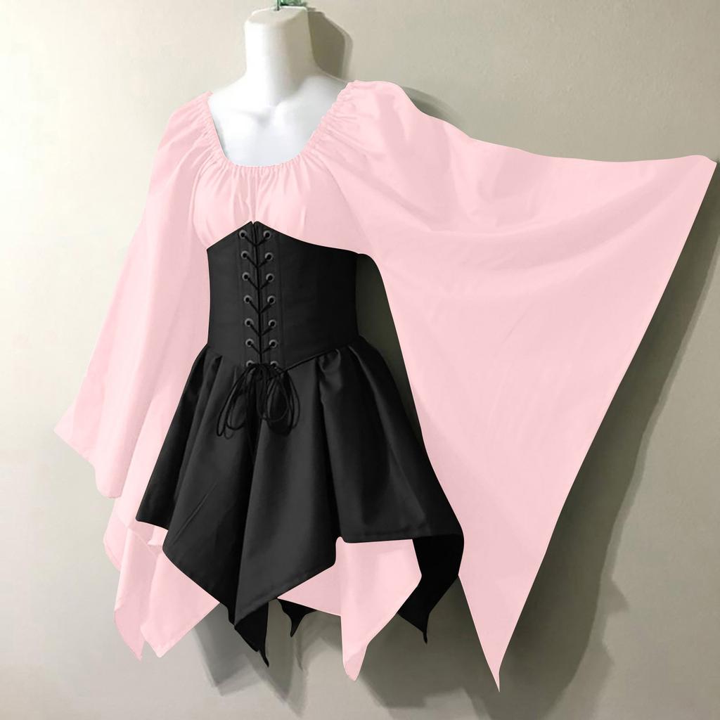 Женское модное винтажное платье с длинным рукавом, вечернее вечернее вечернее платье для косплея