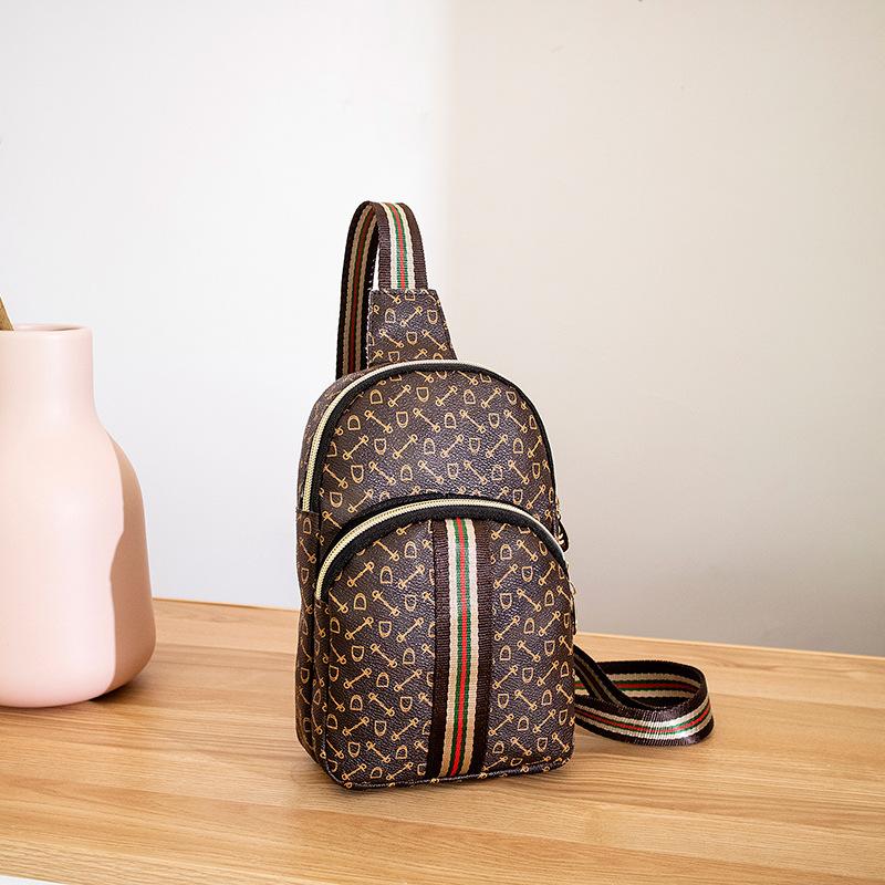 Нагрудная сумка с принтом Женская сумка для мобильного телефона Женская сумка-пояс Street Trend