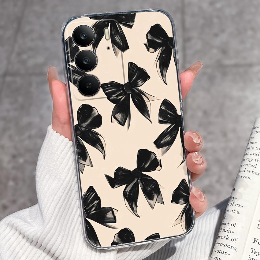 Для Oppo Realme C75 C75x C71 C67 C63 C55 C35 C33 C21Y C20 C15 Прозрачные чехлы для телефона Очаровательные кошачьи узоры Защитная пленка Пылезащитный чехол Для корпуса Oppo