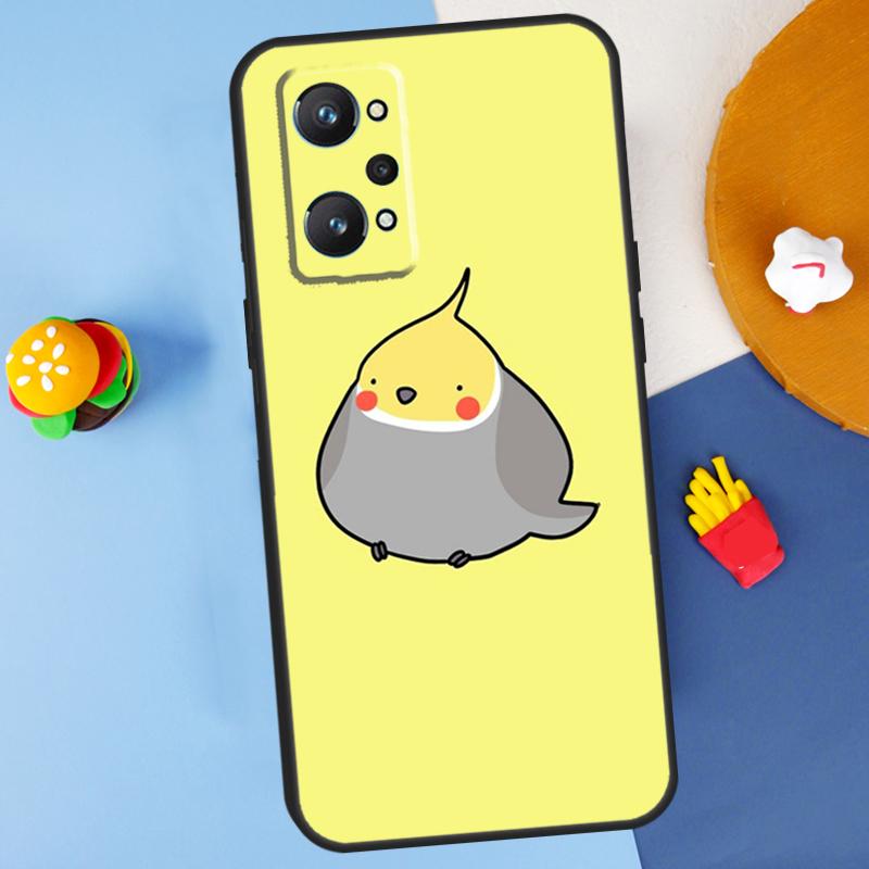 Cartoon Animal Chubby Cockatiel For Realme GT7 Pro GT 6T 6 5 C67 C61 C55 C53 C51 C21Y C25S C75 10 11 12 13 14 Pro Plus Case