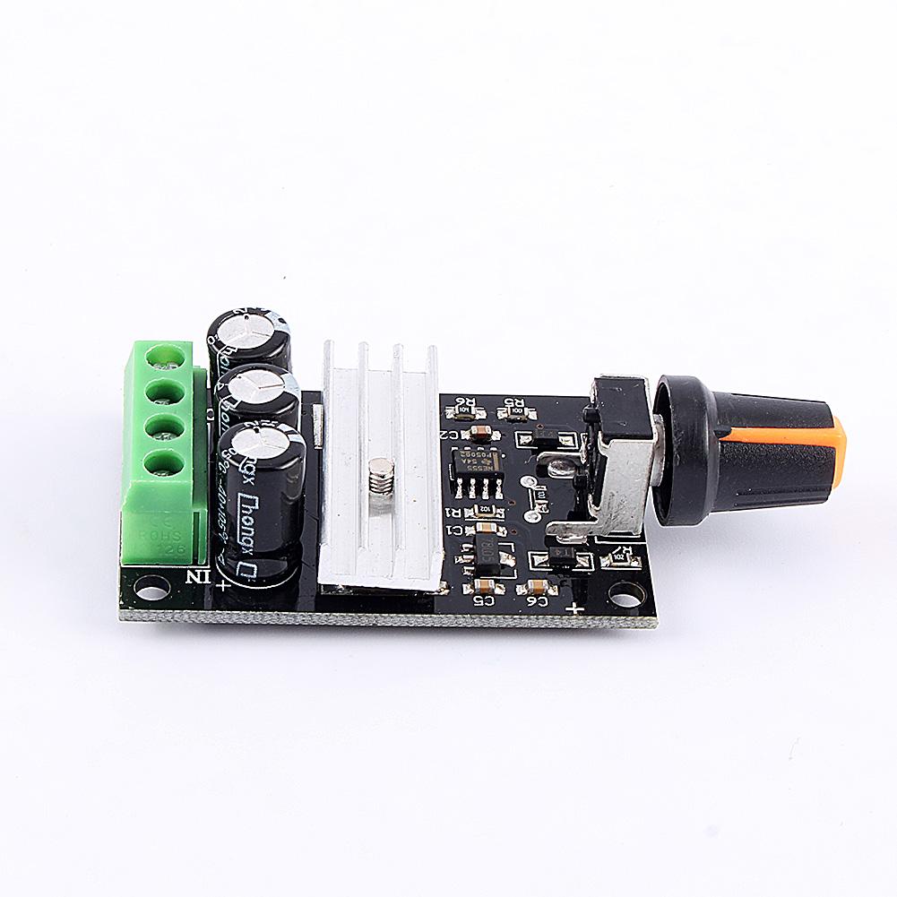 DC6 28V 3A Регулируемый регулятор-контроллер скорости двигателя PWM с переключателем + ручка