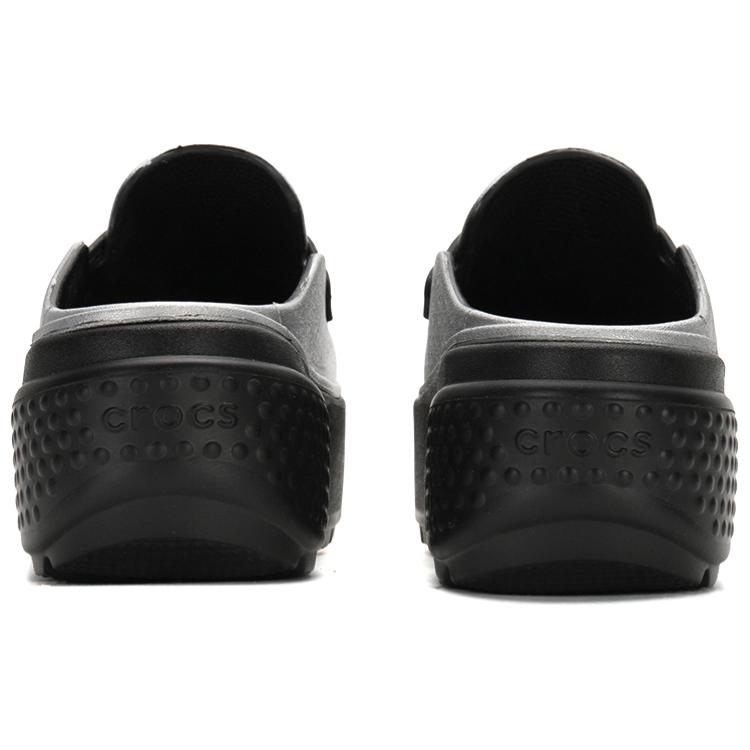 Crocs Stomp Loafer серебристо-черные кроссовки унисекс 210363-01V