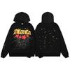 Men Women Casual Hooded Sweatshirt Jogger Pants Set With Foamed Star Letter Print Cotton Blend