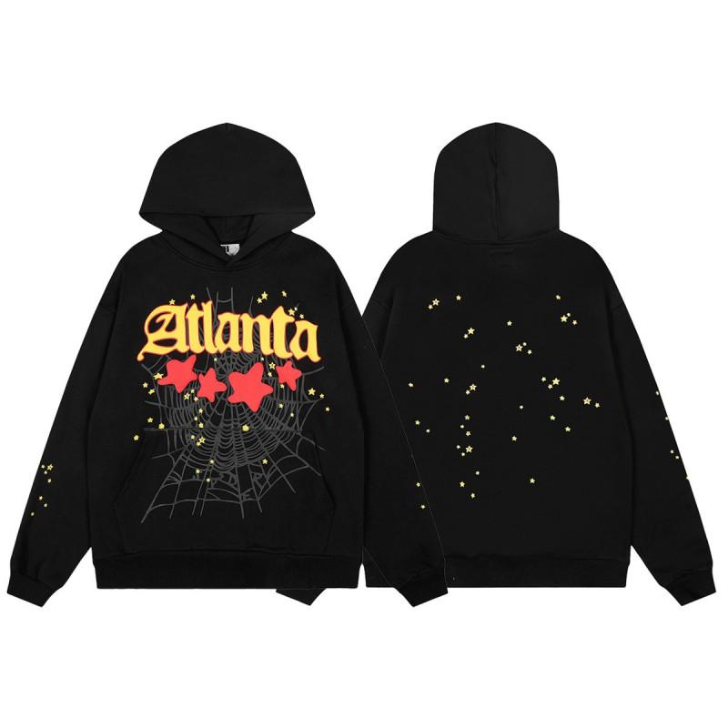 Men Women Casual Hooded Sweatshirt Jogger Pants Set With Foamed Star Letter Print Cotton Blend