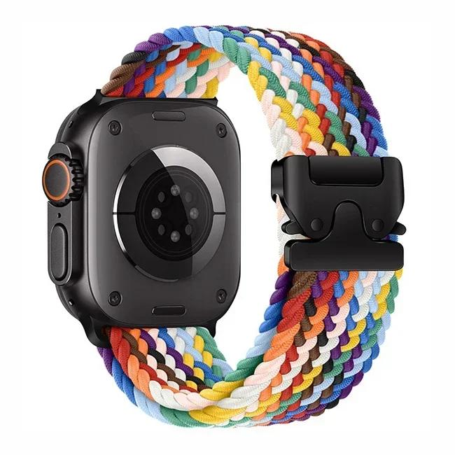 Плетеный ремешок Solo Loop для Apple Watch Ultra 2 49 мм 44 мм 45 мм 46 мм 40 мм 41 мм 42 мм браслет iWatch Series 10 9 SE 8 7 6 5 4