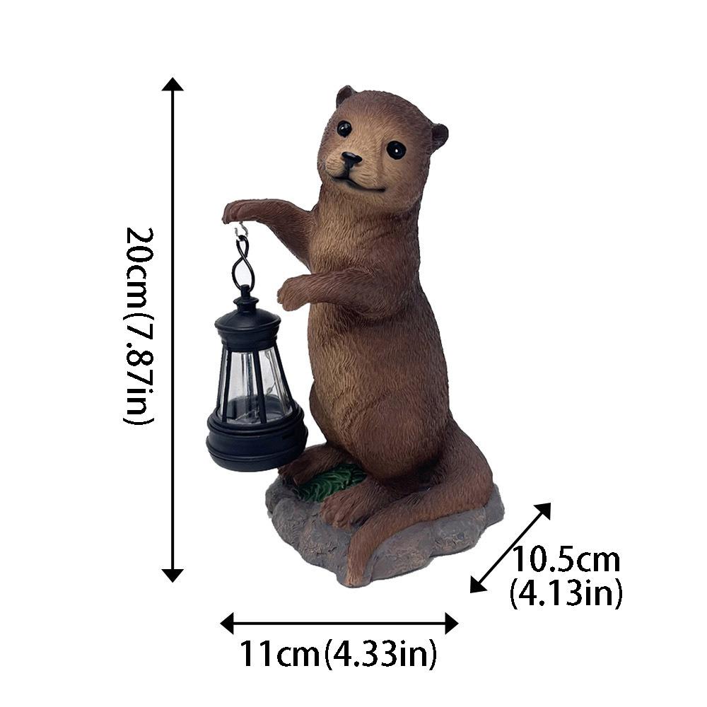 Solar Powered Solar Frog Lantern Waterproof Resin Animal Figurine Solar Garden Statue Pathway Decor LED Light Outdoor Yard Decor