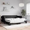 VidaXL Daybed with Trundle Bed Black 80x200 Cm Fabric 3196813