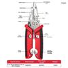 Многофункциональный инструмент 18-в-1 для зачистки проводов Быстрый Острый Экономичный в работе Плоскогубцы электрика Кусачки Кабелерезы из легированной стали