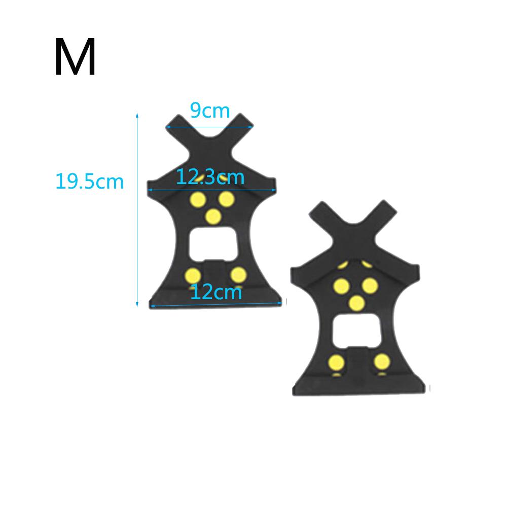 1 Pair 10 Studs Hiking Anti-slip Grips Cleats Snow Shoes Spikes Crampons Anti-Skid Ice Gripper