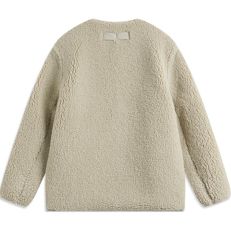 Li Ning CF Suo круглый вырез одна пуговица теплый длинный рукав вязаный свитер мужской свитер лайм AFDU911-2