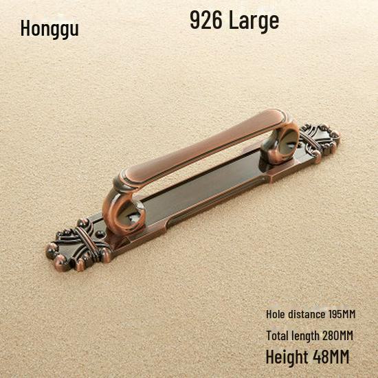 European Antique Copper Double Door Handle - Exposed & Invisible Design