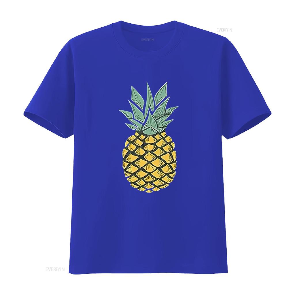 Womens Pineapple T Shirt Cute s Summer Vacation Cotton Aloha Black vintage Washed fashion Versatile Stretched Stylish homme