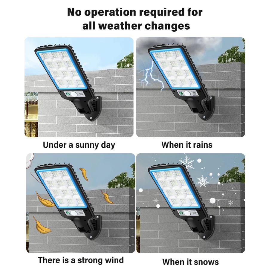 Solar Outdoor Lights 1-4PCS - Waterproof Motion Sensor LED Wall Lamp, Security Lighting for Garden Street Yard Easy Installation