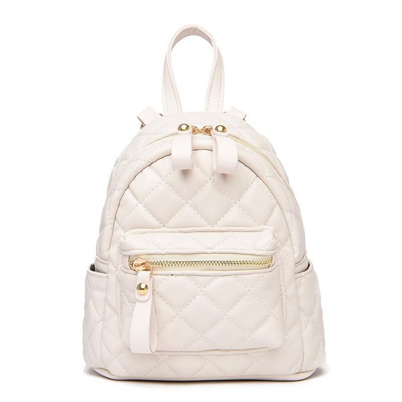 Bag Women's Plaid Backpack Summer New Women's Backpack Ins Trend Embroidery Thread Rhombus Student Backpack