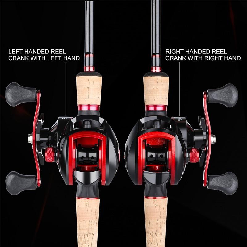 Fishing Reel 18+1BB 8.1:1 Baitcasting Reels 18LB Carbon Baitcasters Left and Right Hand Fishing Reel