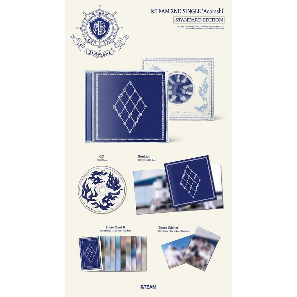 (+Weverse Photocard) &Team 2nd Single Album [Aoarashi] - Standard Edition