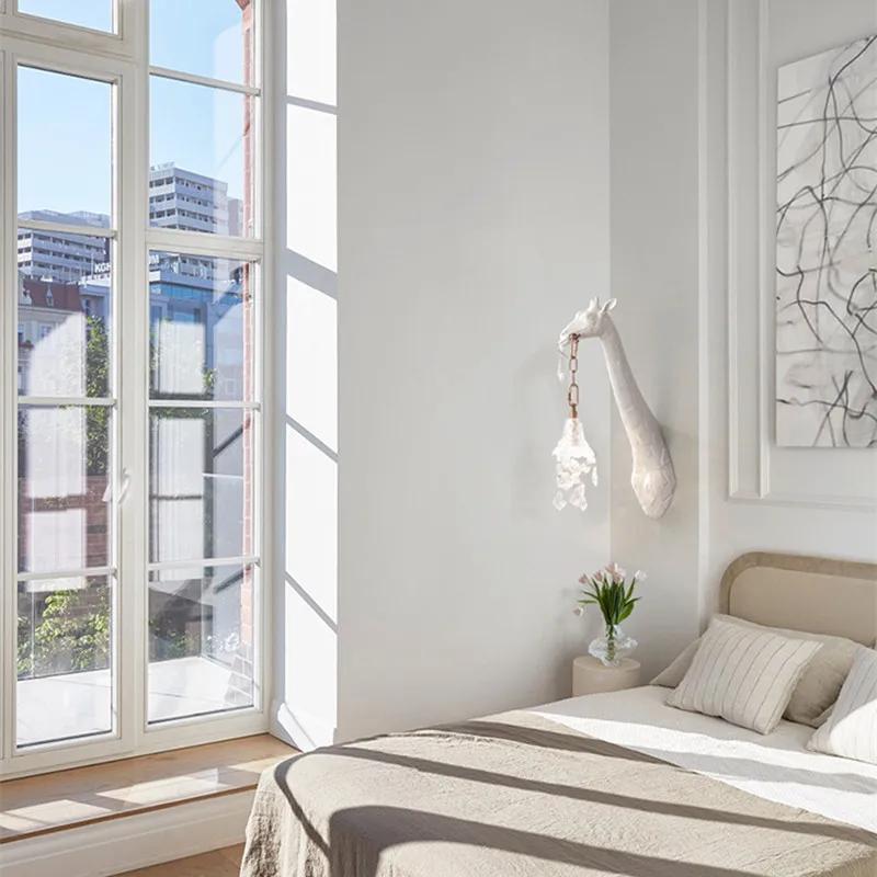 Настенный светильник в виде жирафа, прикроватная лампа для гостиной, скандинавский стиль, дизайн, чувство высокого класса, индивидуальность, креативный современный коридорный светильник