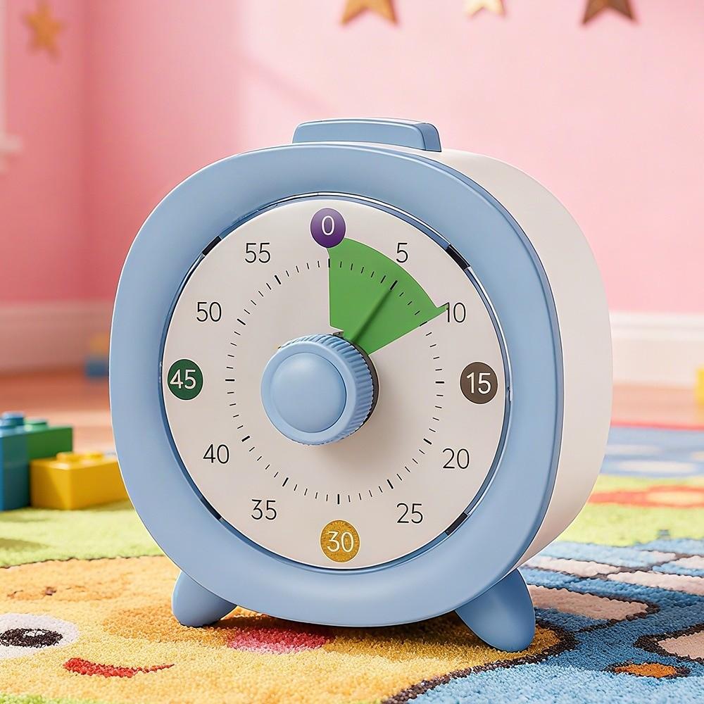 Round/Square Countdown Alarm Clock 60 Minutes Kitchen Timer Visual Timer  Kids Children Reminder