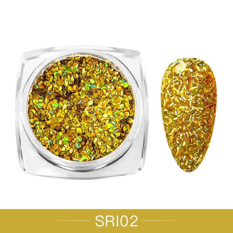 10 цветов блестящие хлопья для ногтей голографические круглые лазерные блестки порошок дизайн ногтей DIY украшения