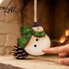 Cartoon Christmas Tree Hanging Set 16/24/32Pcs Wooden Ornaments Flying Angels Decorations Santa Claus Reusable Tags Ornaments for Holiday