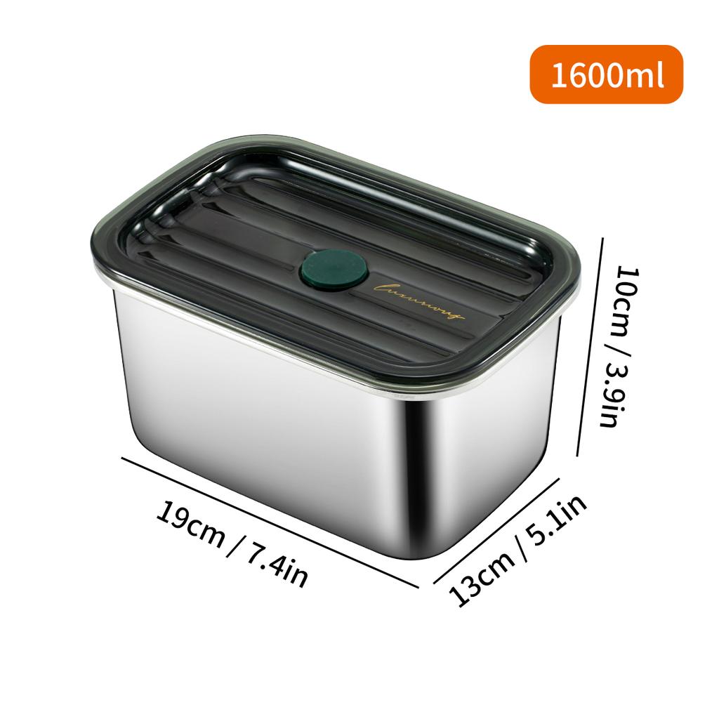 304 Stainless Steel Vacuum Fresh-keeping Box Heatable Bento Lunch Box Refrigerator Sealed Food Container With Lid