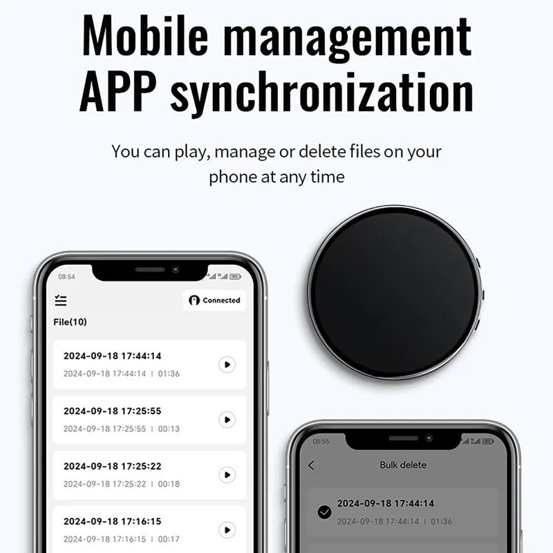 128GB Mini Activated Voice Recorder Audio Dictaphone with Real-Time Transcription & Translation 8-64GB Sound Record MP3 Player