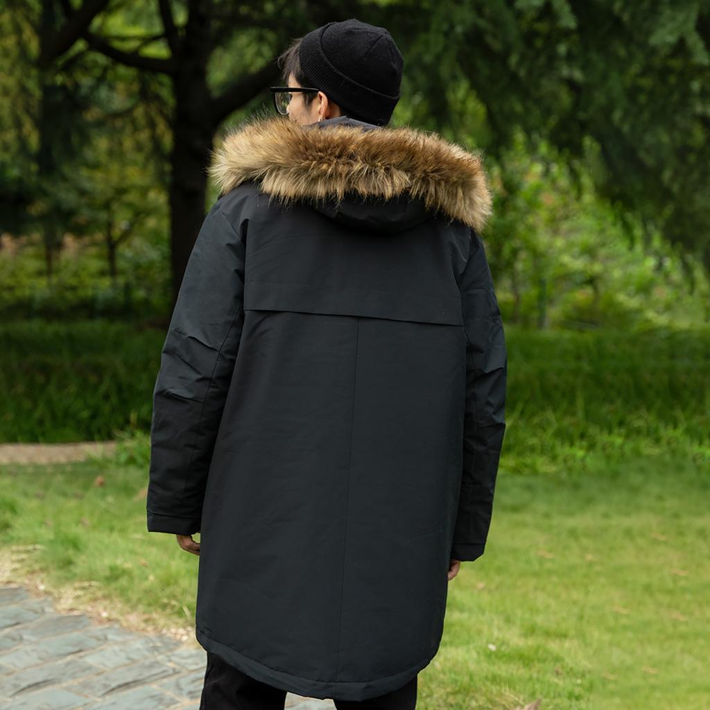 New Balance Long Puff Down Jacket Asia Sizing 'Black' Men's 5PC44303-BK