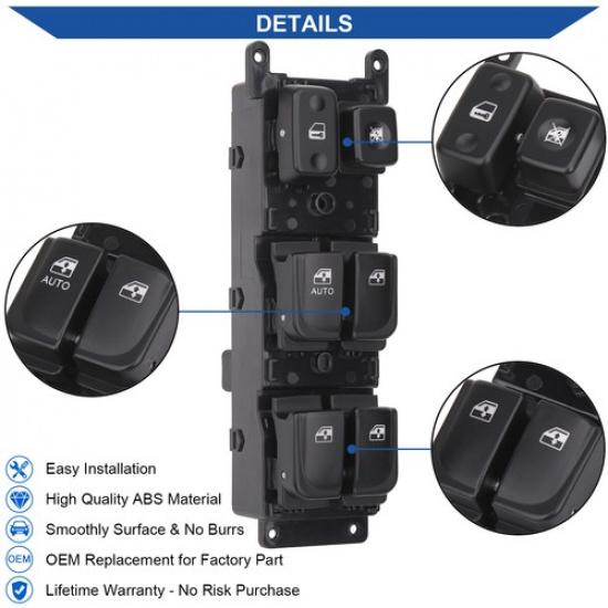 Power Window Switch Control Button For 2005 2006 2007 Hyundai Sonata 93570-3K010