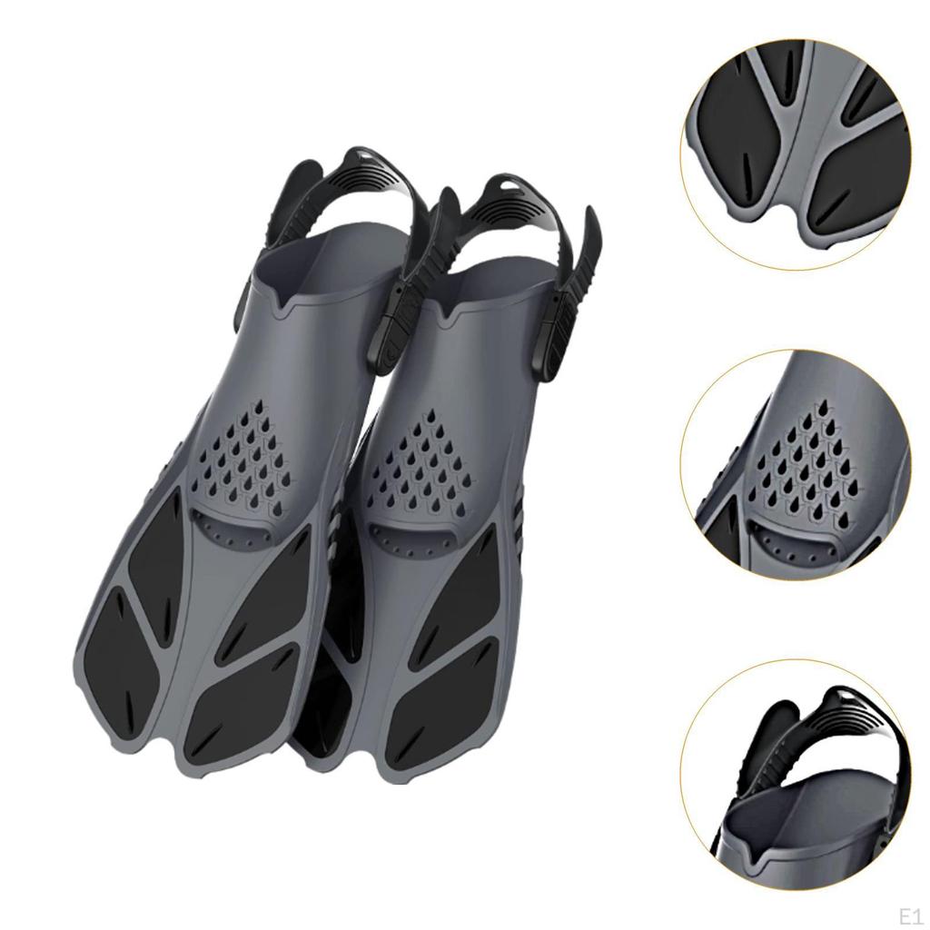 Adjustable Strap Swimming Fins, Portable Diving Equipment for Adults