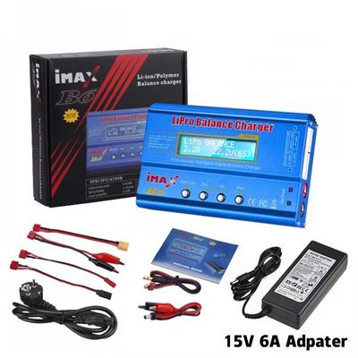 IMAX B6 80 Вт зарядное устройство для аккумуляторов Lipo NiMh Li-ion Ni-Cd цифровое RC Lipo зарядное устройство + адаптер 15 В 6 А балансировочное зарядное устройство разрядник