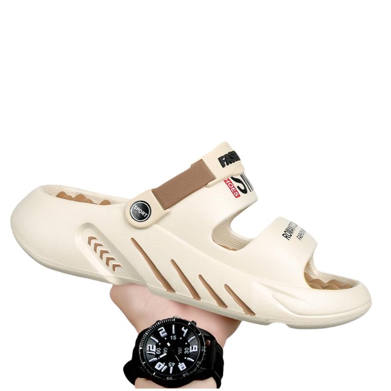 Летние мужские массажные тапочки, уличные сандалии, пляжные удобные мягкие шлепанцы, домашняя повседневная обувь, мужские сандалии, большой размер