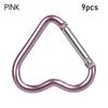 Hanging Outdoor Camping Tool Aluminum Carabiner Heart-shaped Buckles Keyring Hook Keychain Clip